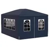 Image de vidaXL Tonnelle Jardin Tente Réception Chapiteau Bleu 3x4 m Terrasse Pavillon