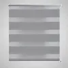 Image de vidaXL Store vénitien Zebra 90,9 x 150 cm, largeur du tissu 86,7 cm, gris