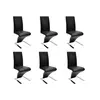 Image de vidaXL Chaises à manger lot de 6 noir similicuir