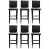 Image de vidaXL Tabourets de bar lot de 6 noir similicuir