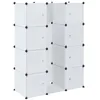 Image de vidaXL Armoire modulaire 9 compartiments 109x36,5x143 cm blanc