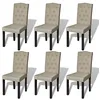 Image de vidaXL Chaises à manger lot de 6 poil de chameau tissu