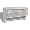 Image de vidaXL Porte-manteau Blanc 60x23,5x33 cm Bois de Paulownia