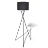 Image de vidaXL Lampadaire avec support haut Noir