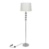 Image de vidaXL Lampadaire avec support haut Décoration à 4 boules Blanc