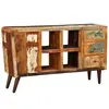 Image de vidaXL Armoire avec 1 porte 4 étagères 3 tiroirs Bois massif récupéré