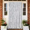 Image de vidaXL Moustiquaire Gris et blanc 100x220 cm Chenille