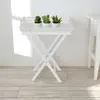 Image de vidaXL Table d'appoint avec plateau Blanc
