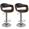 Image de vidaXL Tabourets de bar lot de 2 bois courbé et similicuir