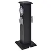 Image de vidaXL Pilier avec prise de jardin et minuterie Noir