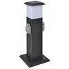 Image de vidaXL Pilier avec lampe pour prise de jardin Noir