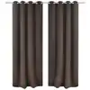 Image de vidaXL 2 pcs Rideau Blackout Occultant Brun avec  illets en métal 135x245cm