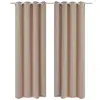 Image de vidaXL 2 pcs Rideau Blackout Occultant Crème avec  illets en métal 135x245cm