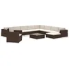Image de vidaXL Jeu de Meuble de Jardin 35 pcs Résine Tressée Terrasse Extérieur Patio