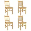 Image de vidaXL Chaises à manger lot de 4 bois de pin