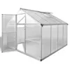 Image de vidaXL Serre Renforcée en Aluminium avec Cadre de Base Abri Plantes Serre à Fleurs Serre à Plantes Serre de Jardin Serre d'Extérieur Arrière-cour 6,05 m²