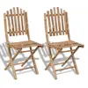 Image de vidaXL Chaises pliables de jardin lot de 2 Bambou