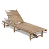 Image de vidaXL Chaise longue Bambou