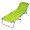Image de vidaXL Chaise longue pliable acier enduit de poudre vert pomme