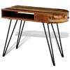 Image de vidaXL Bureau avec pieds en fer Bois de récupération solide