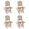 Image de vidaXL Chaises pliables d'extérieur Bambou 4 pcs