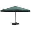 Image de vidaXL Parasol de Jardin avec Base Portable Aluminium, Pare-soleil de Patio, Abri de Soleil, Parasol de Terrasse Arrière-cour Extérieur, Vert