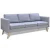 Image de vidaXL Canapé à 3 places Tissu Gris clair