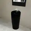 Image de vidaXL Vasque à trou de trop-plein/robinet céramique de salle de bain