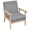 Image de vidaXL Fauteuil gris foncé tissu