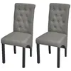 Image de vidaXL Chaises à manger lot de 2 gris clair tissu