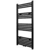 Image de vidaXL Sèche-serviettes eau chaude à rails droits noir 500 x 1160 mm