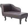 Image de vidaXL Chaise longue Marron Similicuir