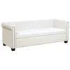 Image de vidaXL Canapé Chesterfield 3 Places Blanc Canapé de Salon Mobilier de Salon Sofa