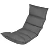 Image de vidaXL Chaise longue pliable de sol Gris Tissu