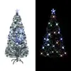 Image de vidaXL Arbre de Noël pré-éclairé avec support et LED 150 cm fibre optique