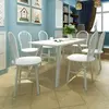 Image de vidaXL Chaises à manger lot de 6 blanc bois d'hévéa solide