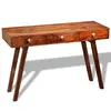 Image de vidaXL Table console avec 3 tiroirs 76 cm Bois massif