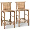Image de vidaXL Tabourets de bar lot de 2 bambou