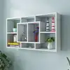 Image de vidaXL Étagère murale d'affichage 8 compartiments Blanc