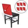 Image de vidaXL Housses de dossier de chaise 6 pcs Bonnet de Père Noël