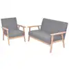 Image de vidaXL Ensemble de canapés 2 pcs Tissu Gris clair