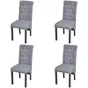 Image de vidaXL Chaises à manger lot de 4 gris clair tissu