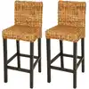 Image de vidaXL Tabourets de bar lot de 2 Abaca