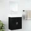 Image de vidaXL Ensemble de meubles salle de bain 2 pcs noir bois d'ingénierie