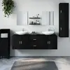 Image de vidaXL Ensemble de meubles salle de bain 7 pcs noir bois d'ingénierie