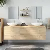 Image de vidaXL Ensemble de meubles salle de bain 5 pcs chêne bois d'ingénierie