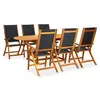 Image de vidaXL Ensemble à manger d'extérieur 7 pcs Bois d'acacia solide