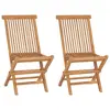 Image de vidaXL Chaises pliables de jardin lot de 2 Bois de teck solide