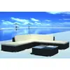 Image de vidaXL Salon de jardin 6 pcs avec coussins résine tressée noir