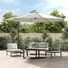 Image de vidaXL Parasol de jardin en porte-à-faux 3,5 m blanc sable